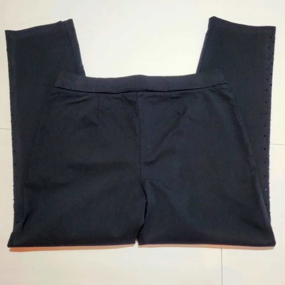 Style & Co. Black Pull on Leggins with Onyx Bling (L) - Picture 5 of 12